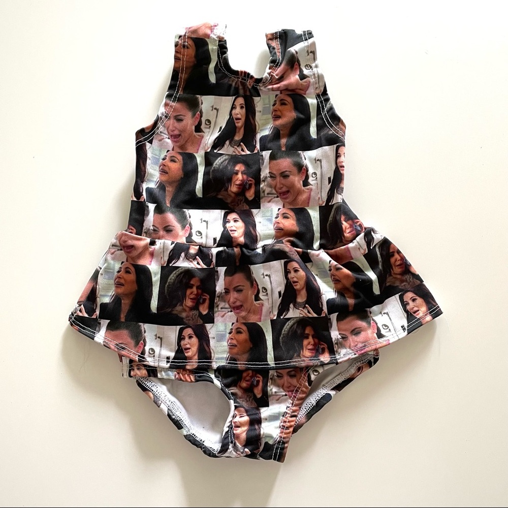Lili Lane Kim Kardashian cry face leotard